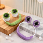 Women's Portable Neck Fan USB Rechargeable Quiet Operation Adjustable Holder Flexible Design