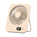 Portable USB Fan Compact Quiet Operation Adjustable Speed Battery Indicator