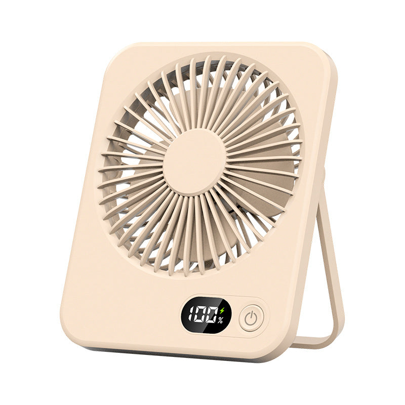Portable USB Fan Compact Quiet Operation Adjustable Speed Battery Indicator