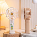 Portable USB Desk Fan With Built-In Battery Rechargeable Quiet Small Adjustable Blades