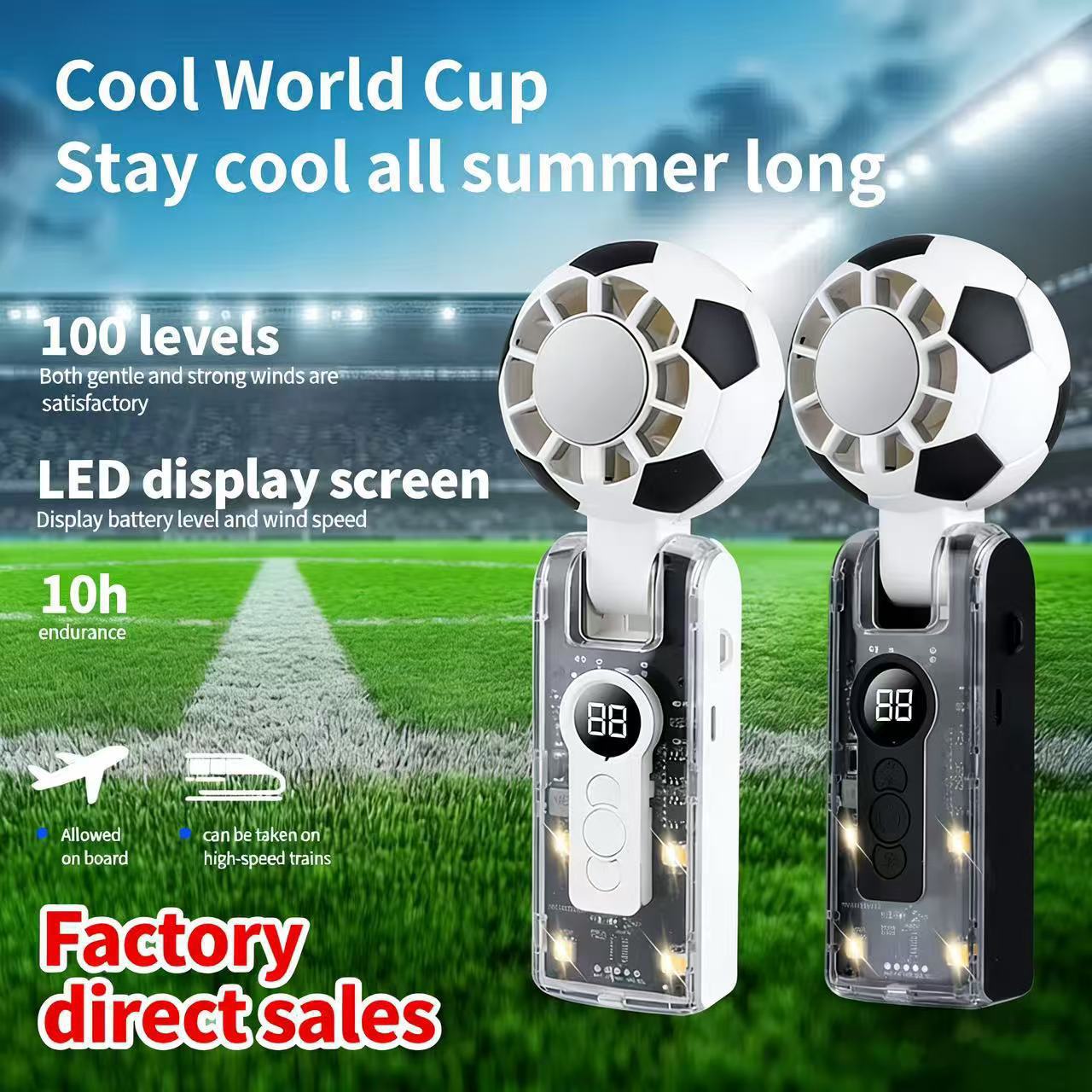 Portable Cooling Fan with Supercooled Ice-Magnetic Sheets Rechargeable Battery