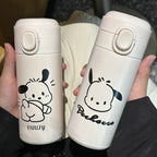 Ladies Stainless Steel Insulated Water Bottle with Flip Lid and Cute Animal Design