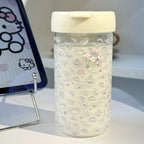 Insulated Plastic Water Bottle for Women with Playful Animal Motif Flip-Top Lid Lightweight Portable