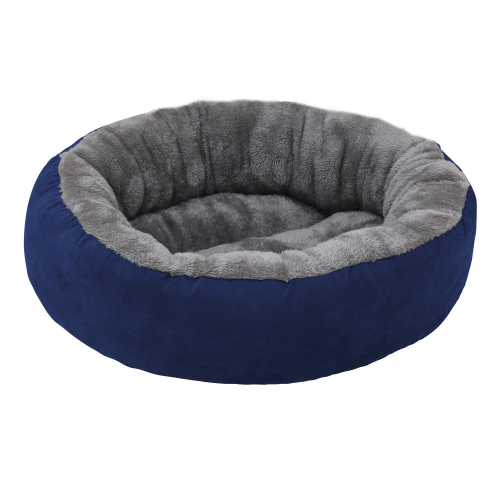 Deko Harrow Cat Bed Soft Padded Round Nesting Bed Durable Easy-Care Fabric