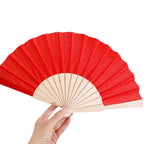 Ladies Folding Hand Fan Lightweight Breathable Fabric Elegant Design