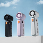 Men's High-Performance Turbo Handheld Fan Portable Rechargeable with LED Display and Multiple Speeds