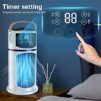 Portable Tower Evaporative Air Cooler with LED Touch Display and Programmable Thermostat