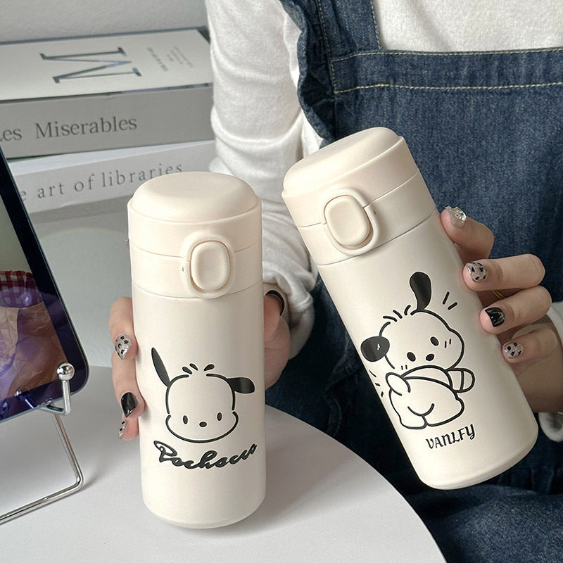Women’s Insulated Water Bottle Double Wall Leak-Proof Cap Floral Design BPA-Free