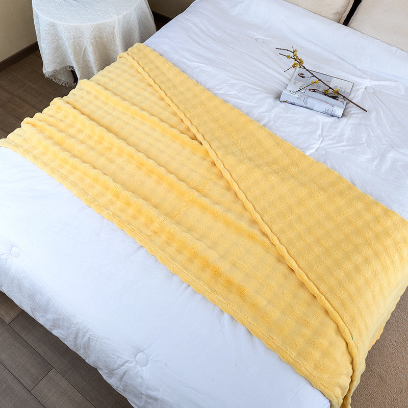 Ultra-Soft Microfiber Throw Blanket Lightweight Warm Cozy for Sofa Bed or Travel