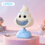 Portable Desk Fan Cute Animal Design USB-Powered Adjustable Tilt Compact Personal Cooling Fan