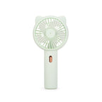 Portable Mini Fan with Cat Ears, 3 Speeds, Rechargeable Battery, Compact Size