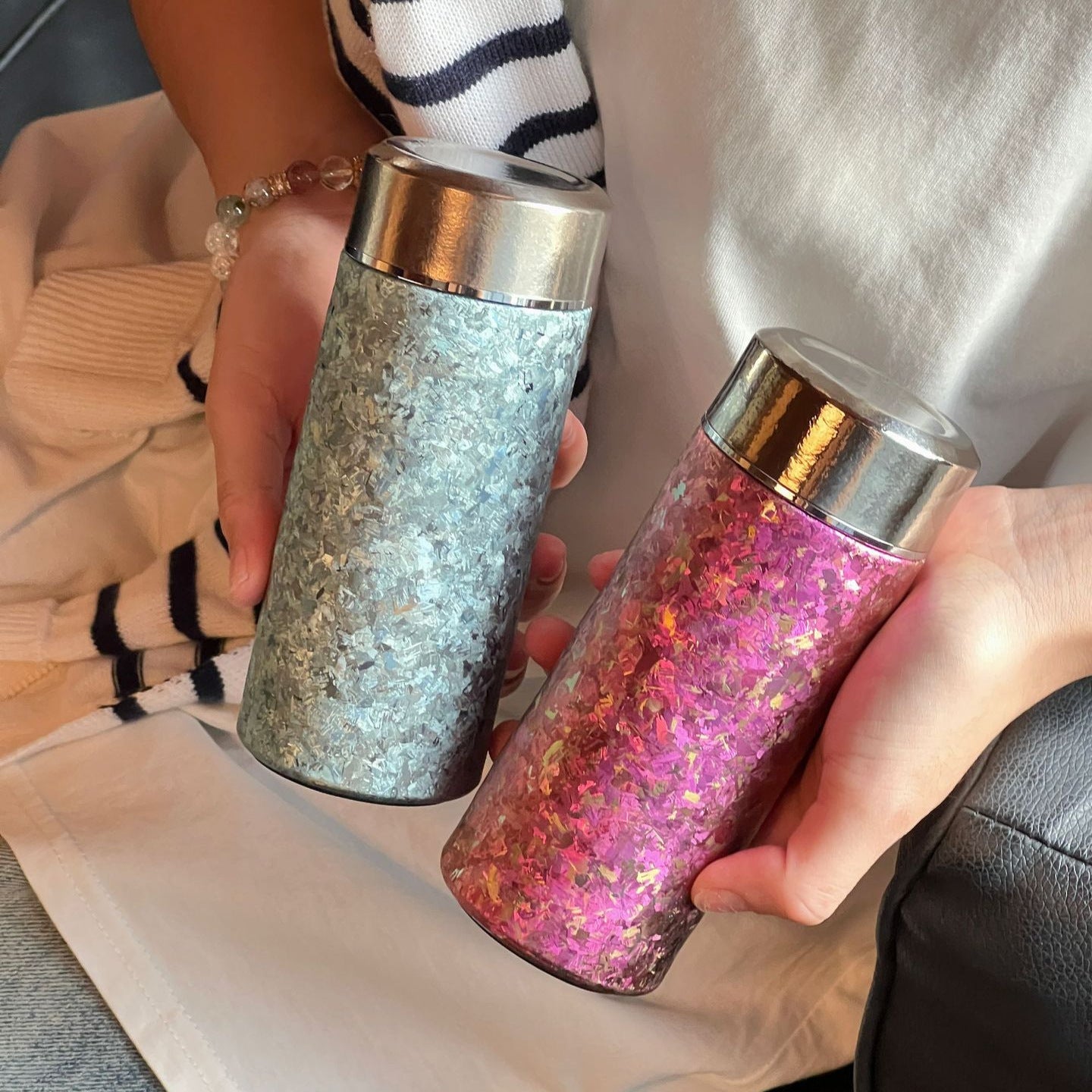 Double-Walled Stainless Steel Thermos Bottle Leak-Proof Insulated Water Bottle for Hot and Cold Drinks