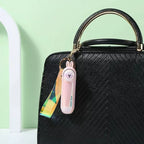 Rechargeable Mini Keychain Fan USB Portable Handheld with Wrist Strap and Frog Charm