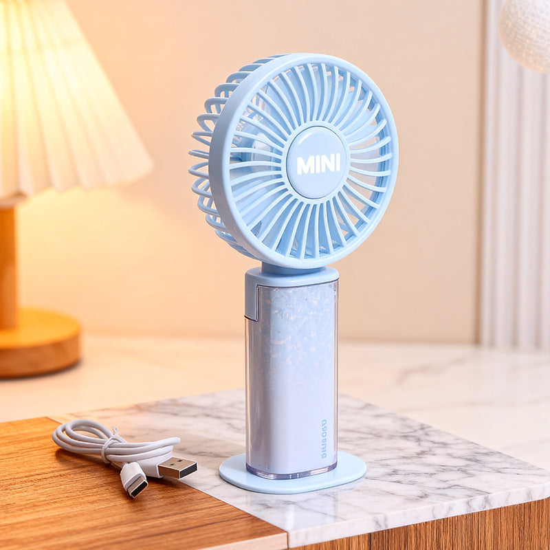 Portable Mini USB Rechargeable Desk Fan with Adjustable Tilt and Quiet Operation