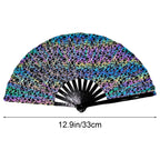 Ladies Elegant Colorful Folding Hand Fan Lightweight Portable Accessory