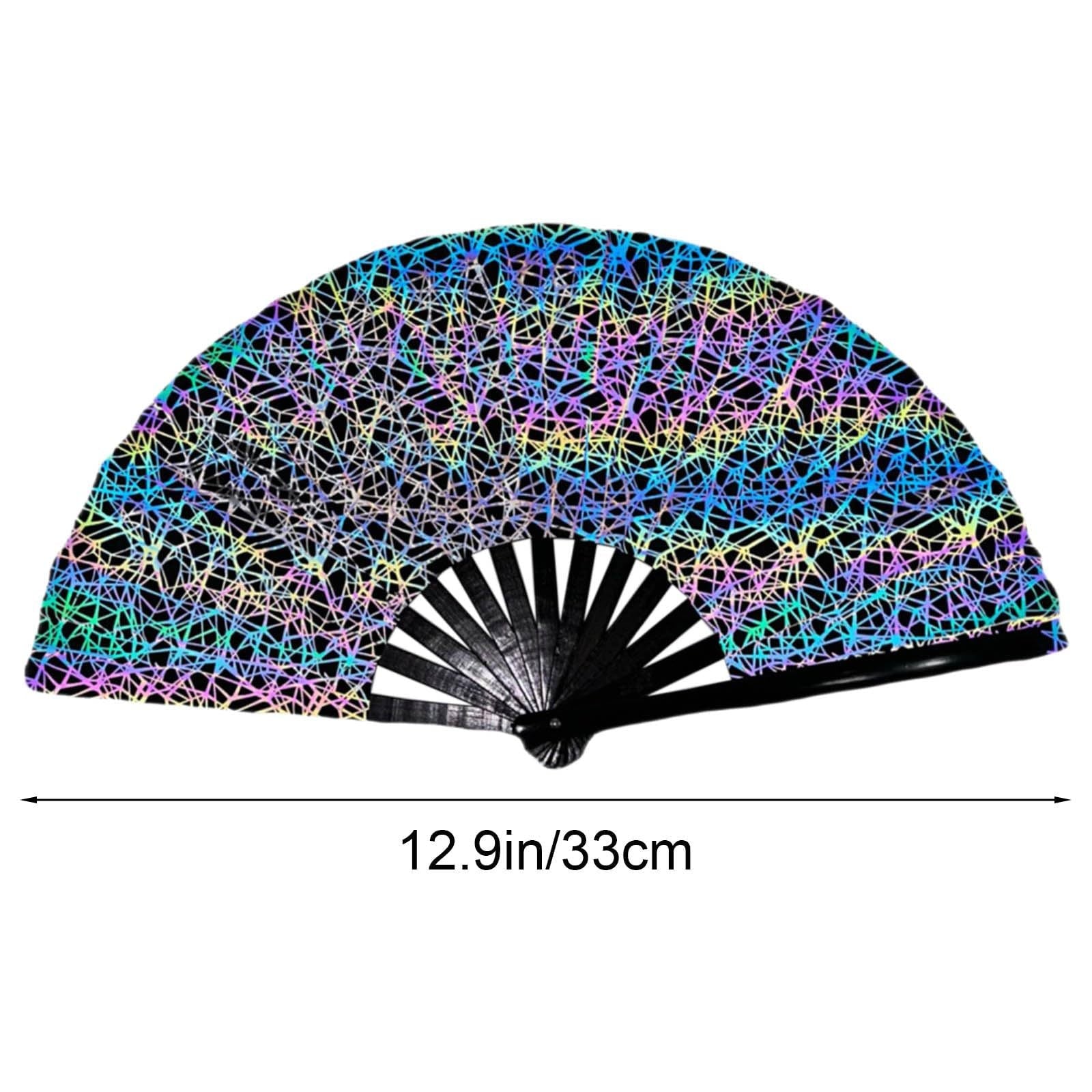 Ladies Elegant Colorful Folding Hand Fan Lightweight Portable Accessory