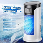 Portable Tower Evaporative Air Cooler with LED Touch Display and Smart Timer