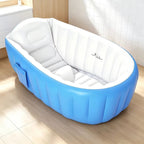 Women Inflatable Wellness Bathtub Ergonomic Design Waterproof Portable with Integrated Shelf