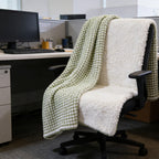 Cozy Textured Blanket with Alternating Pattern Soft Warm Throw for Living Room Bedroom