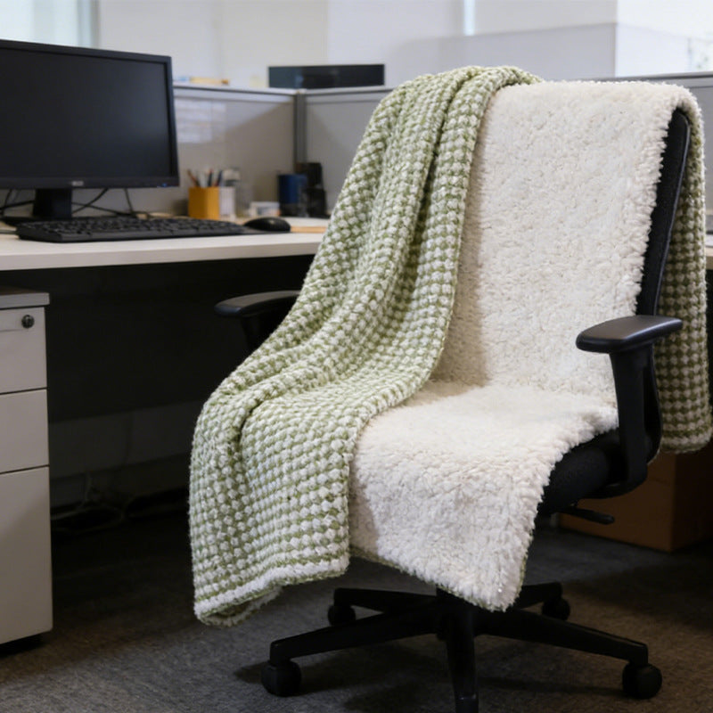 Cozy Textured Blanket with Alternating Pattern Soft Warm Throw for Living Room Bedroom