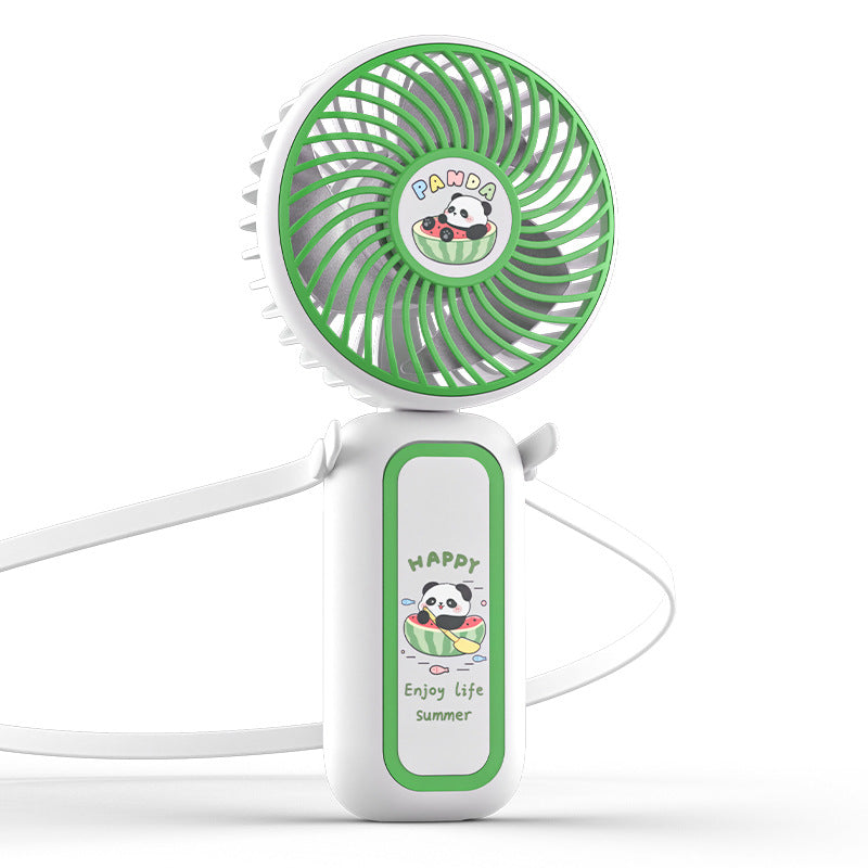 Portable Mini Fan with Hanging Function Panda Design Compact Handheld Cooler