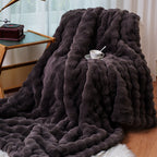 Women’s Cozy Luxurious Blanket Soft Warm Velvety Throw for Living Room Bedroom