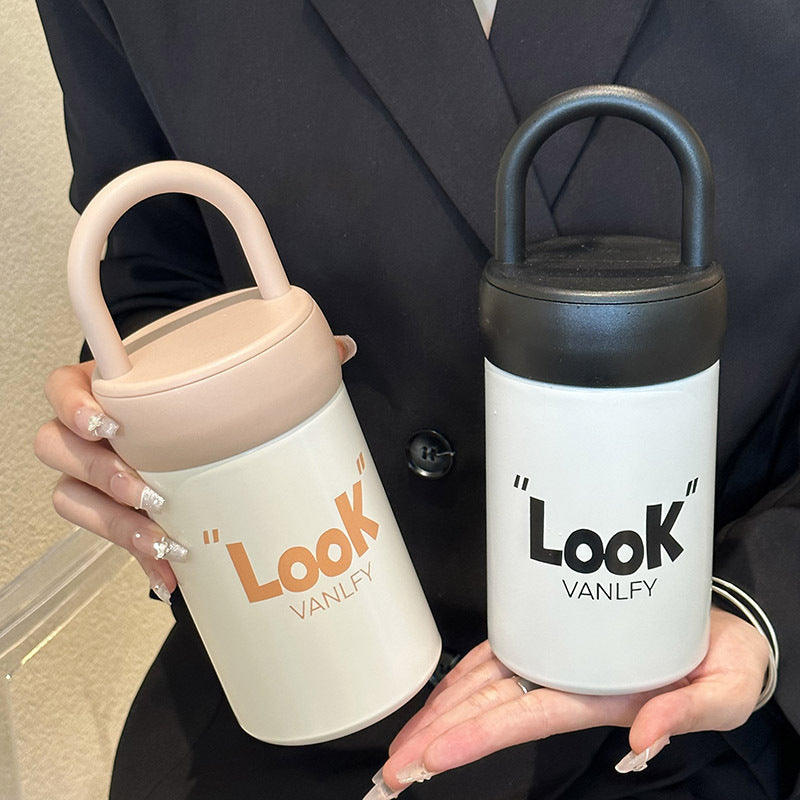 Women's Insulated Drinking Container with Carry Handle Hot and Cold Beverage Bottle