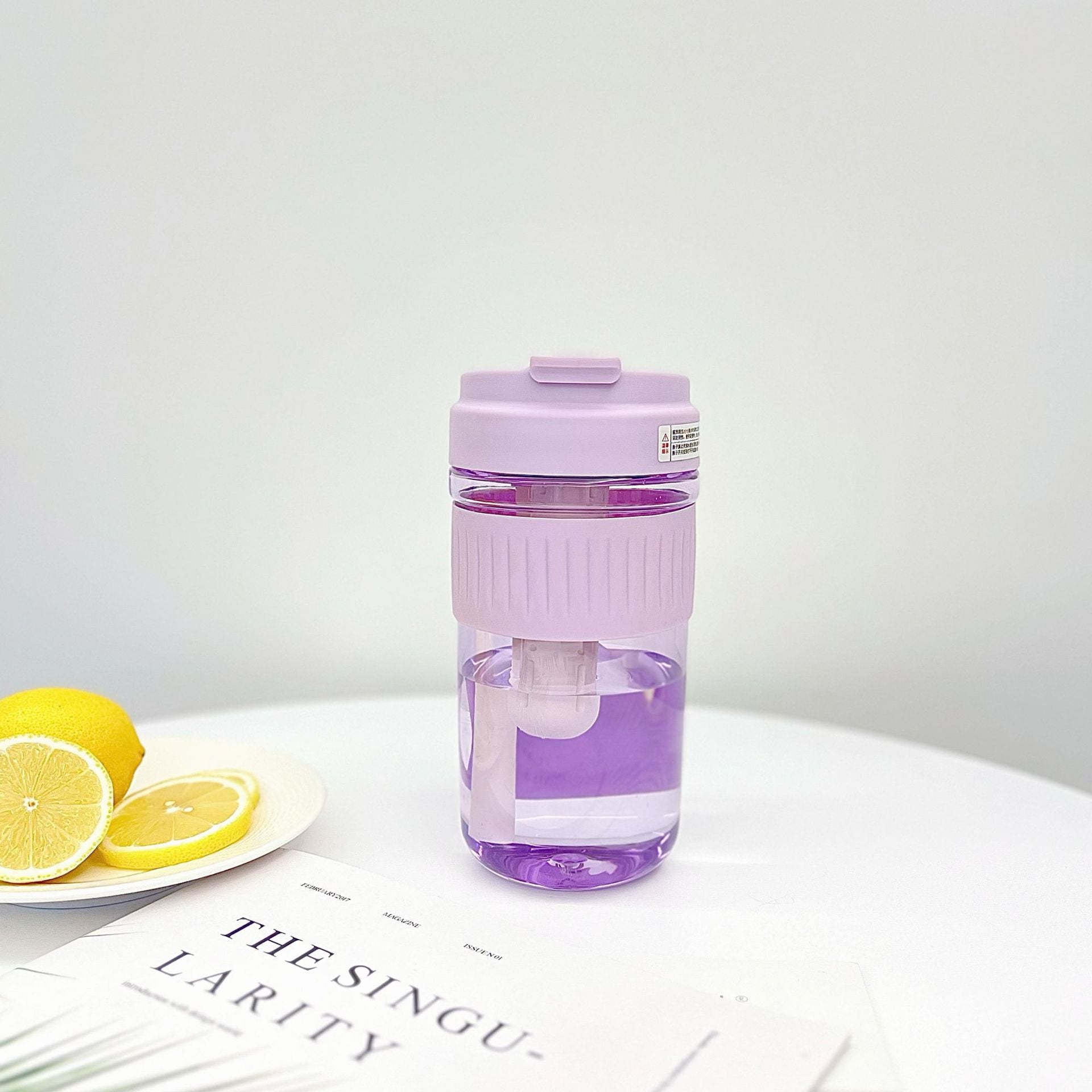 Women’s Insulated Water Bottle with Fruit Infuser Leak-Proof Lid Double-Walled Vacuum Flask