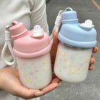 Women’s Insulated Drink Bottle with Dual Lid System Leak-Proof BPA-Free Star Design