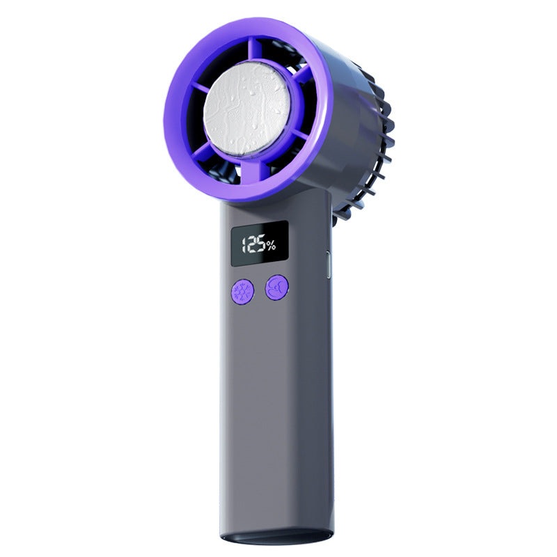 Portable Mini Fan Rechargeable Battery Compact Lightweight with LCD Display