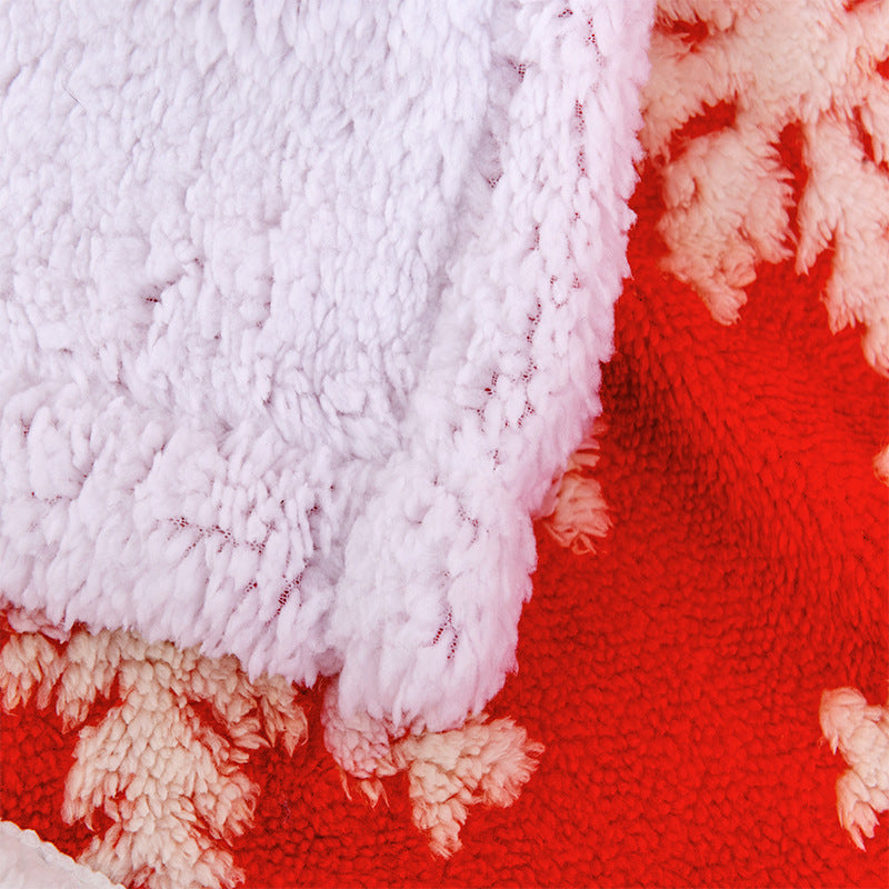 Ladies Cuddly Blanket Soft Microfiber Warm Cozy Throw with Snowflake Design