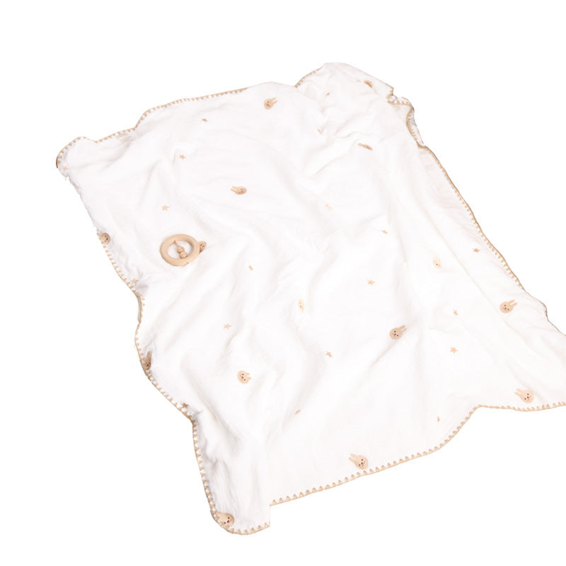 Bowlift Baby Plush Blanket 100% Cotton Soft Star Moon Design Toddler Cuddle Blanket