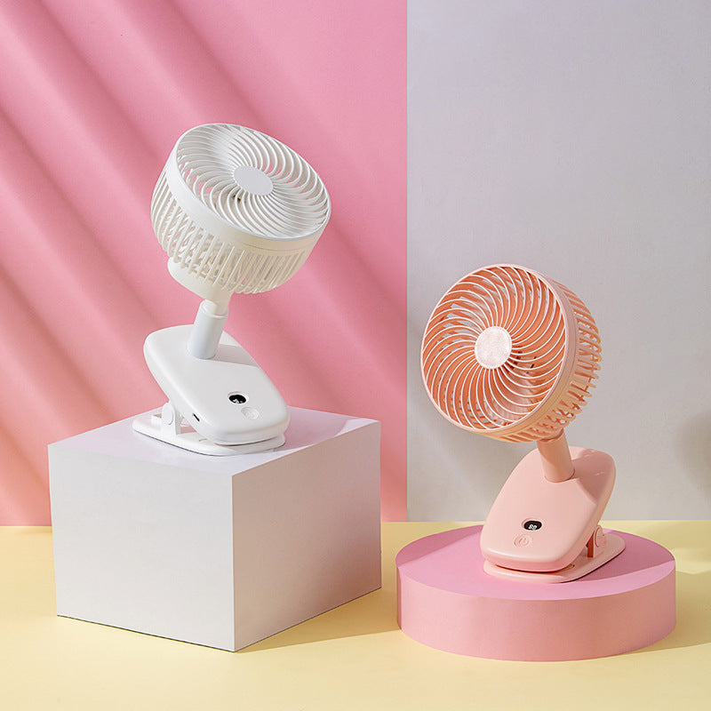 Adjustable Mini Clip-On Fan Portable Personal Desk Fan with Multiple Speeds and Adjustable Head