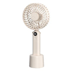 Portable Handheld Fan Battery Operated Compact Lightweight with Multiple Speeds and Battery Life Display