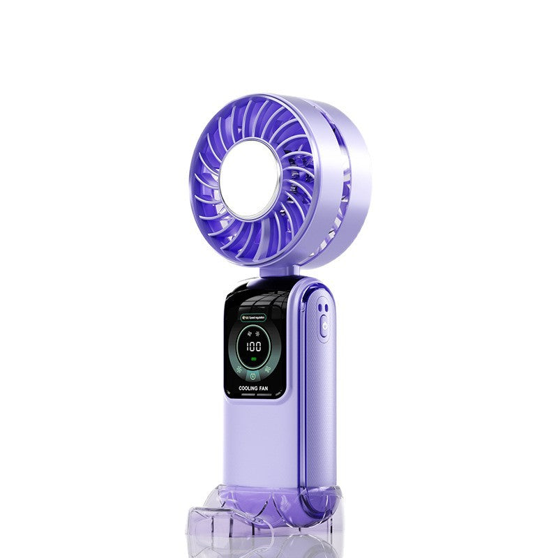 Turbo Cooling Handheld Fan Rechargeable Portable Quiet with Multiple Speeds and LED Indicator