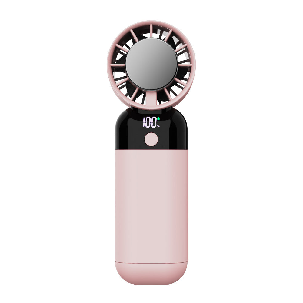 Portable Mini Air Cooler for Women USB Rechargeable Personal Fan with LED Display and Multiple Speeds