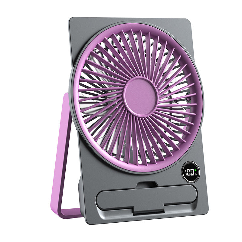 Ladies Table Fan Compact Quiet Operation Adjustable Tilt LED Display