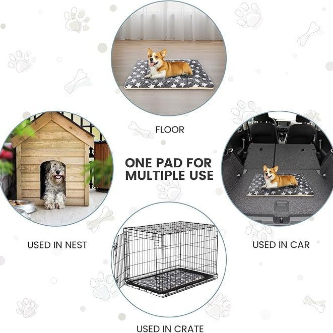 Harrow Soft Plush Pet Bed with Non-Slip Bottom Breathable Sleeping Surface for Dogs and Cats