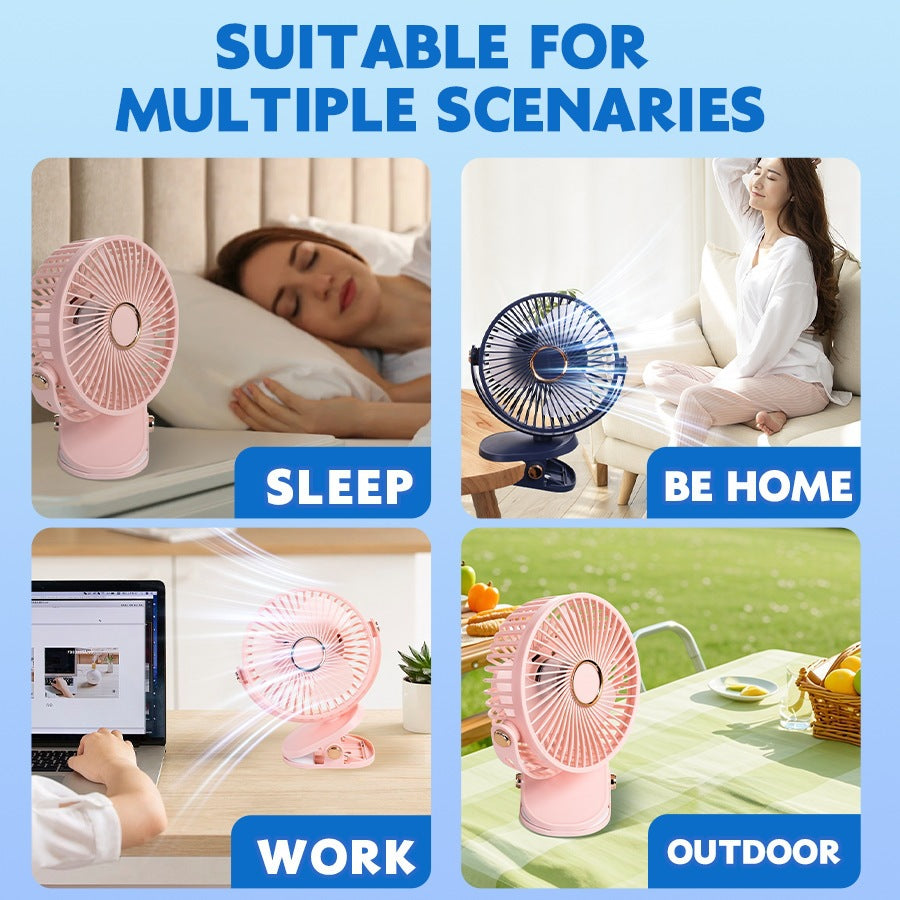 Portable Table Fan with Oscillation and Variable Speed Control Compact Lightweight Design
