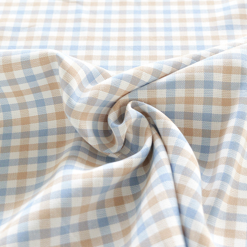 Bowlift Checkered Cotton Fabric Soft Breathable Material for Sewing Projects