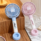 Portable Hand Fan with Powerful Battery USB Rechargeable Ergonomic Design Lightweight