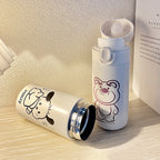 Women's Insulated Water Bottle Floral Design Leak-Proof Screw Cap Hot Cold Beverage