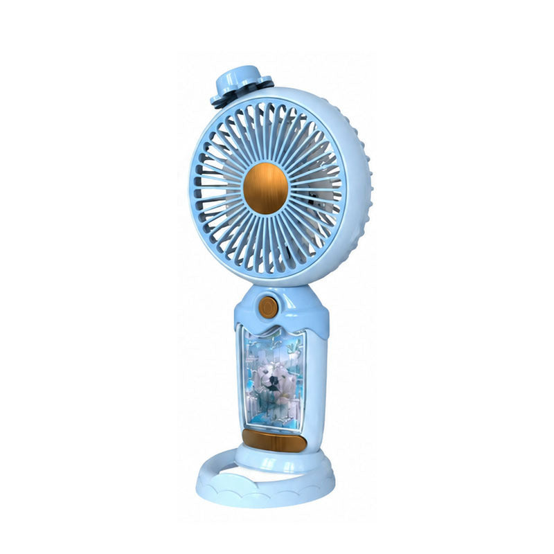 Harrow Portable Battery Operated Fan with LED Lighting Compact Travel Cooling