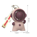 Portable Mini Fan Figure Design USB Rechargeable Keychain Cooler