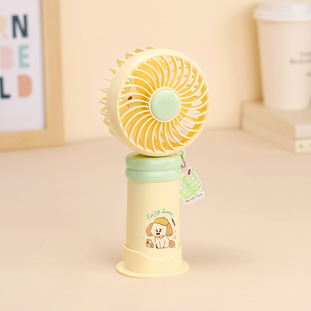 Rechargeable Portable Fan Cartoon-Themed USB Desk Fan Quiet Operation