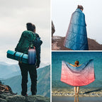 Oversized Blanket Unisex Large Soft Polyester Gradient Blue Red