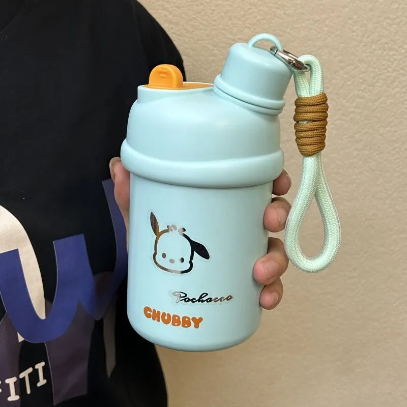 Women's Insulated Water Bottle BPA-Free Plastic Leakproof Screw Cap Animal Design