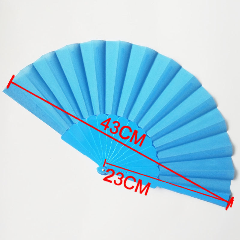 Ladies Hand Fan High-Quality Paper and Natural Wood Elegant Foldable Handheld Fan
