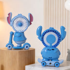 Ladies Table Fan USB-Powered Compact Animal Design Adjustable Airflow Desk Fan