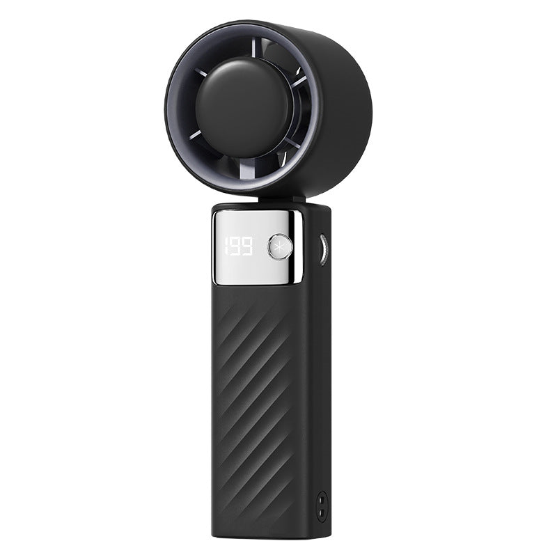 Portable Smart Handheld Fan with LED Temperature Display Rechargeable Quiet Operation